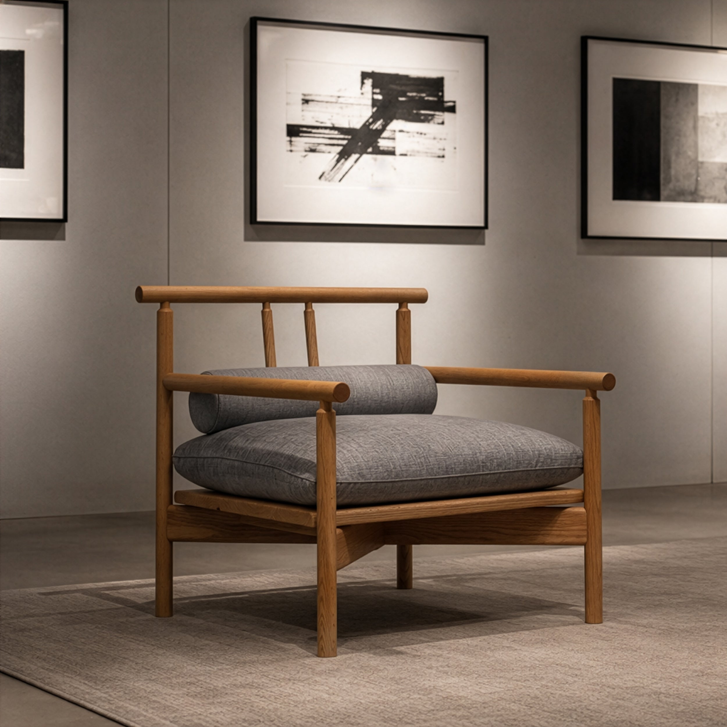 Fauteuil lounge A-25 “HASHIRAMA”